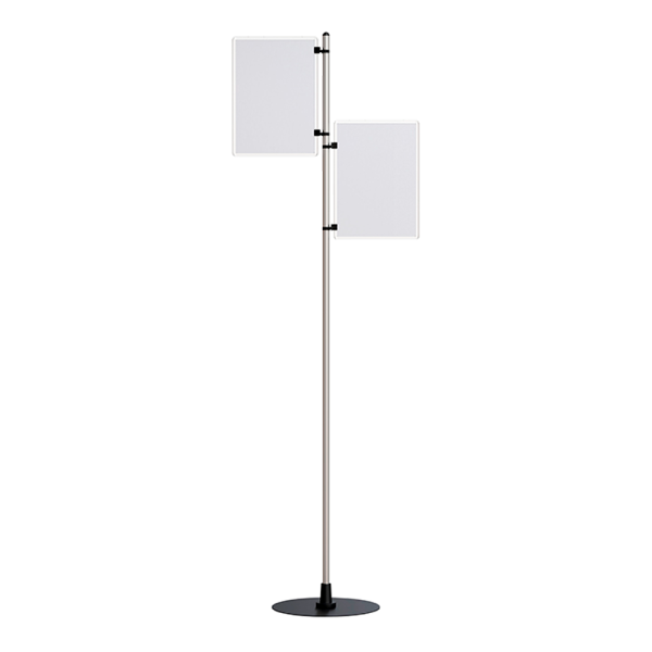 sk_Стойка паллетная рекламная 1500мм двухсторонняя INFOSTAND-XL-FIX Duo с 2-мя прозрачными рамками А4