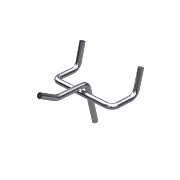 sk_Крючок для перфорации одинарный  50мм, цинк-хром, d4, шаг 50, BUDGET