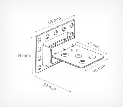 03_Схема_Держатель картонной полки горизонтальный съемный CORR-H-CLIP