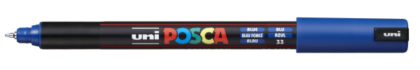 1_Маркер на водной основе POSCA PC-1MR, синий (BLUE - 33), 0.7 мм, игол. нак.
