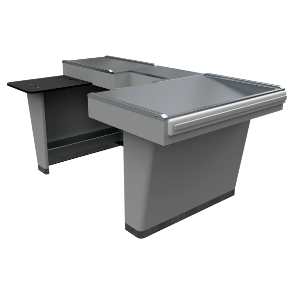 sk_1_Кассовый бокс Stream-XL-200 v3.0 (шлиф.нерж., вырезы ДЯ FT, широкий накопит),RAL9022,Серый,Левый