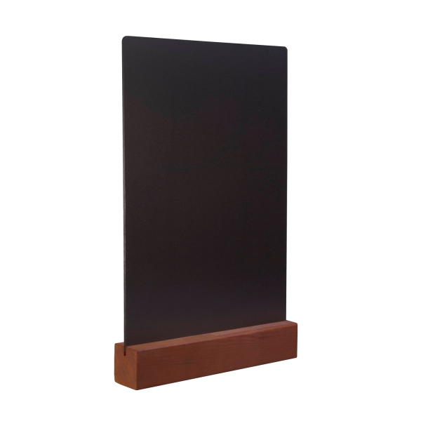 sk_Тейбл-тент вертикальный, А4, 210х340х40мм, меловой, ПВХ, с деревянным основанием 40х40мм, темным