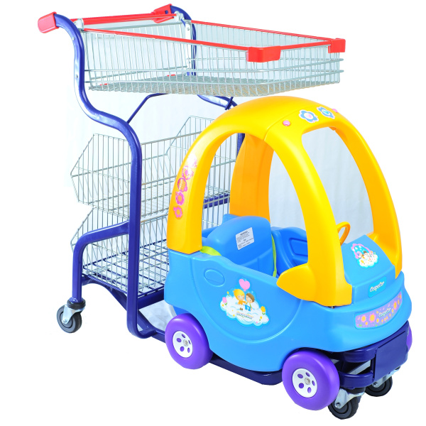 1_Детская тележка-автомобильчик (Синий/желтый), STC03