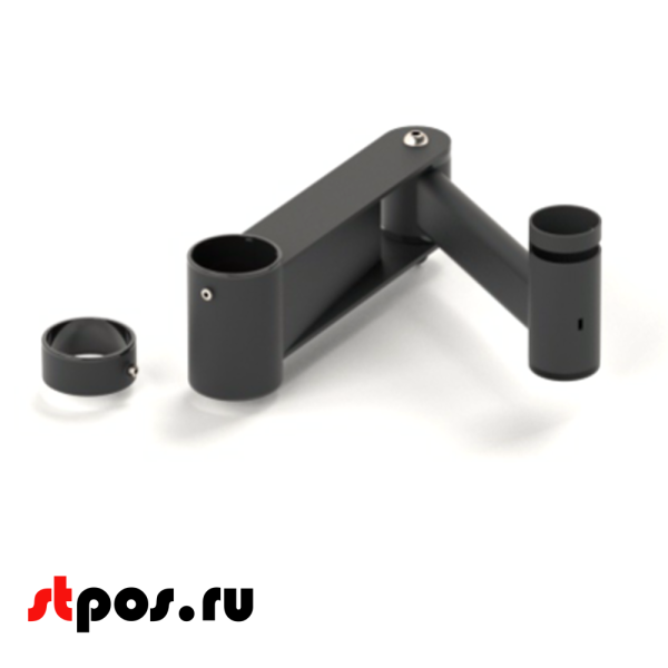 00_Рукав раскладной, 2х160 мм, d51мм под стойку, RAL9005, Черный