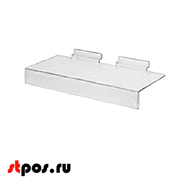 00_Полка для обуви с ценником 260х100мм, акрил, прозрачная