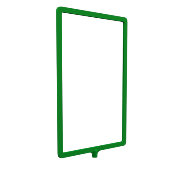 07_Пластиковая рамка А4 с интегрированным Т-держателем PFT-A4, под крепление диаметром 9мм, Зеленая