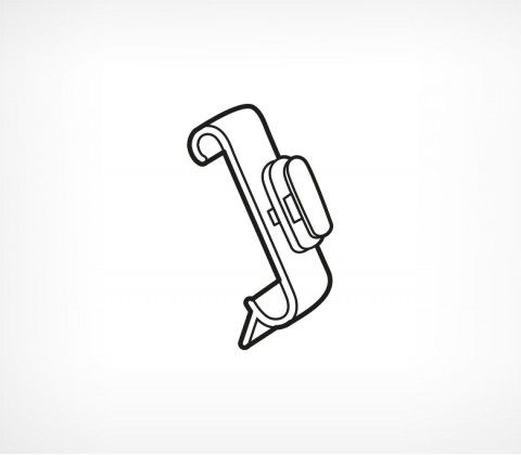 03_Клипса для крепления рамки ТЕХНО МИНИ на краю полки типа TEGOMETALL TECHNO TEGO CLIP