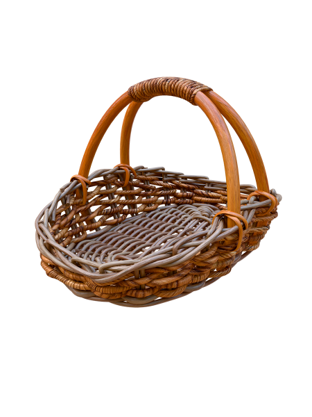 sk_Корзина овальная плетеная из натурального ротанга, 520х360х160 мм