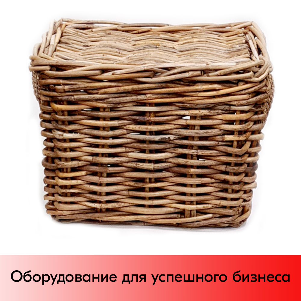 01_Сундук плетеный из натурального ротанга с крышкой, без ручек, 630х460х440 мм, Коричневый