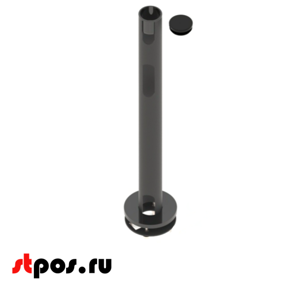 00_Стойка базовая 500 мм, d51 мм, отверстия под провода 60х24 мм, RAL9005, Черный