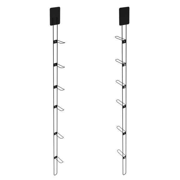 sk_Подвесная металлическая рамка-лента с 6-ю двойными крючками RAL9005, черный, магнитное крепление