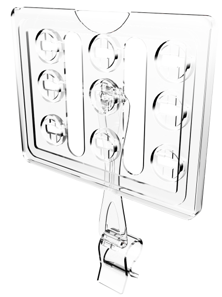 sk_Рамка ТЕХНО А7 прозрачная, прозрачный держатель TECHNO CL-UNBO 90мм