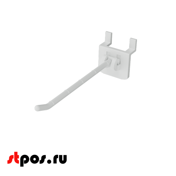 00_Крючок на экономпанель HOOK-EP, одинарный, 100мм, макс.нагрузка 1,5кг, Белый
