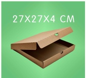 Коробка для пиццы 270х270х40 мм (100шт/упак), Бурый