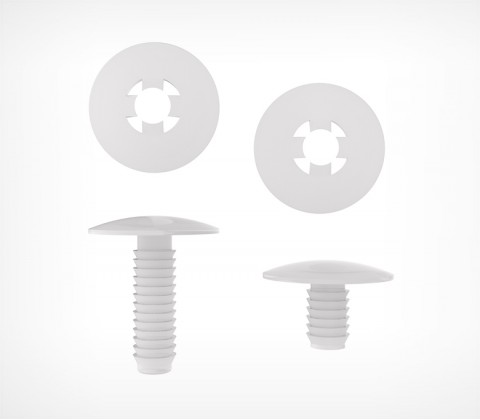 02_Пластиковый винт-заклепка QUICK LOCK, 8, 16 мм Прозрачный