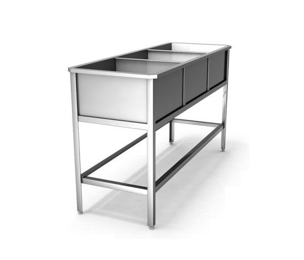 00_Ванна моечная двухсекционная сварная ВМ 3/6, Крашенная сталь