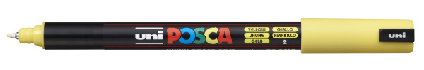 1_Маркер на водной основе POSCA PC-1MR, желтый (YELLOW - 2), 0.7 мм, игол. нак.