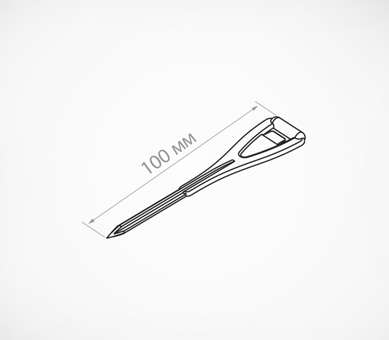 03_Иголка пластиковая DELI-STICK, Белый