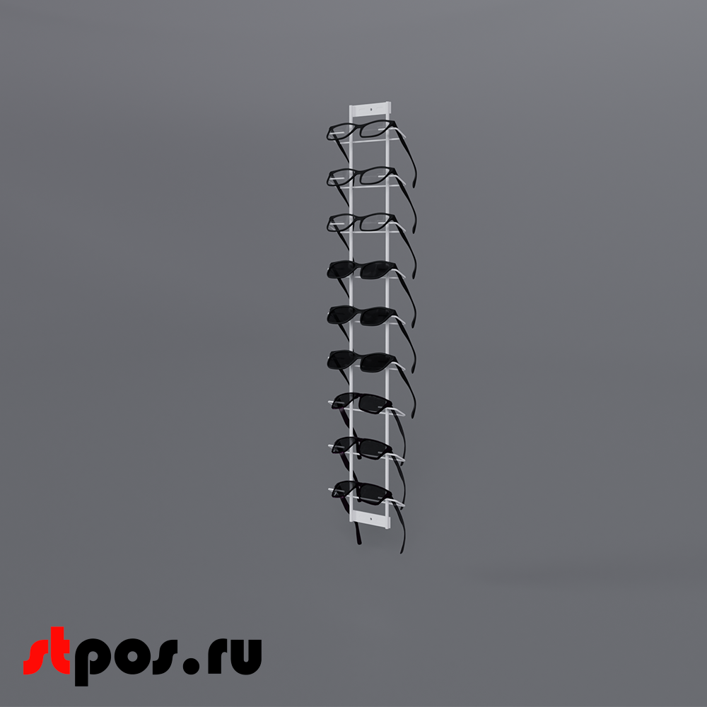 00_Дисплей для очков 9 ячеек, RAL9016, Белый