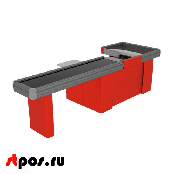 00_КБ МОЛЛ TR-XL 3300,транспортер,широк. накоп,вырез ДЯ FT,МК 3Т,сканер,Шагрень,RAL3020,Красный, правый