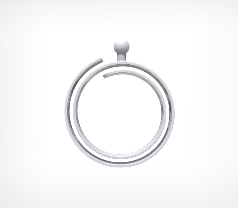 02_Спираль-улитка на колбасу для шарнирного ценникодержателя ROLL-VL, Белый