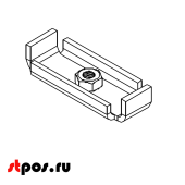 Опора стойки  90х30 мм (оцинкованная) (25 серия)