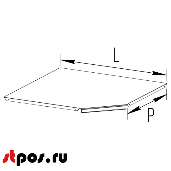 Полка 500 мм углового стеллажа Пурина 668х668 мм.jpg