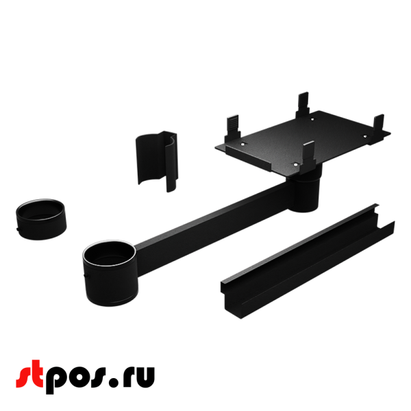 00_Кронштейн для принтера универсальный 270 мм, Муар, RAL9005 Черный