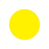 Наклейка "Желтый круг для слабовидящих" двусторонняя d 150мм