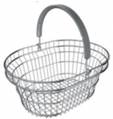 016 Корзина покупательская металлическая КРУГЛАЯ, хромированная 23 л