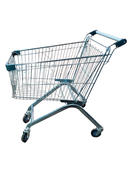 sk_Тележка покупательская 100л, 820х540х910 мм,цинк,(европейский тип),без детского сиденья, Серый