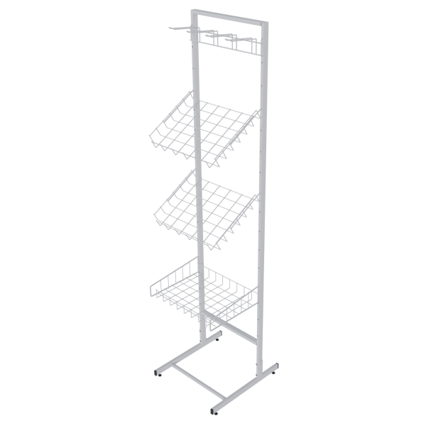 sk_НАБОР Стойка прикассовая ОДНОСТОРОННЯЯ 1850х500х440 мм в сборе, Белый