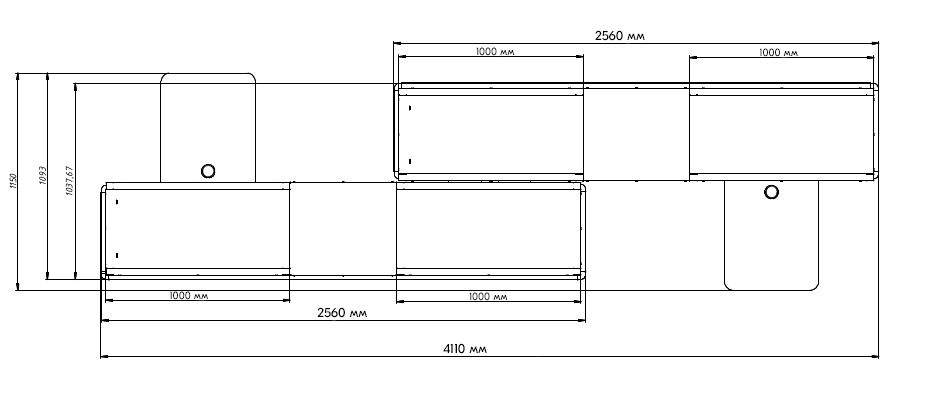 02_Кассовый бокс Stream-Dual-420 (шлиф.нерж.,без вырезов), RAL6029, Зеленый, Правый 02_Кассовый бокс Stream-Dual-420 (шлиф.нерж.,без вырезов), RAL6029, Зеленый, Правый