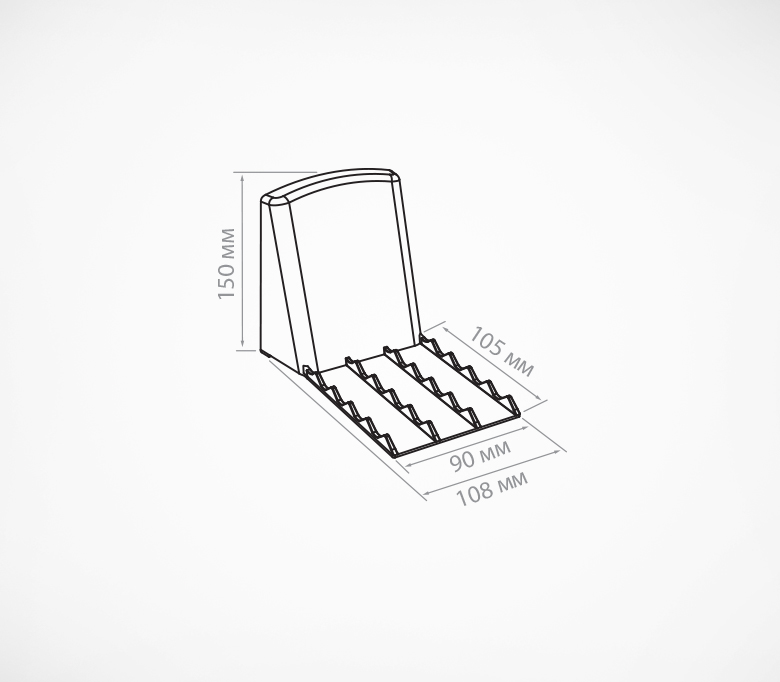 03_Опора задняя большая пластиковая с магнитной основой BACK-XL-ТМ