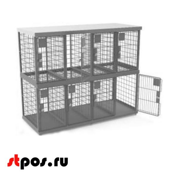 00_Шкаф сумочный сетчатый 8 ячеек со столешницей из нерж.стали 