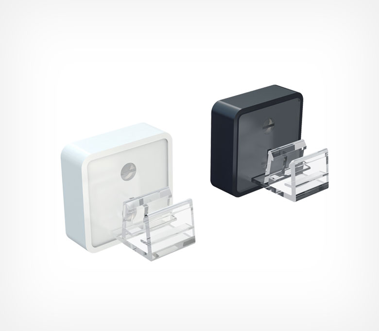 01_Магнитный держатель рамки под углом 0° к поверхности MAGNET-00, Белый