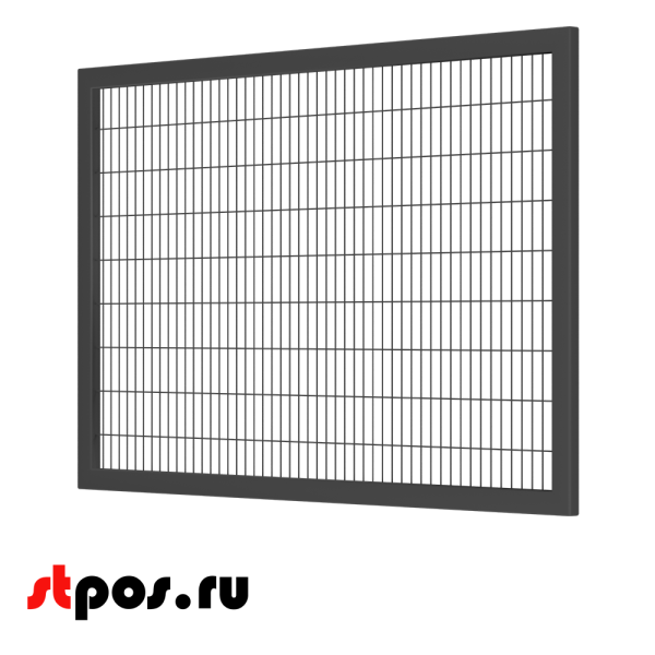 00_Секция производственная, сетчатая 1300х1000, d-3 мм, ячейка 25х100 мм, окрашенная