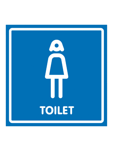 sk_Наклейка Туалет женский 200х200мм