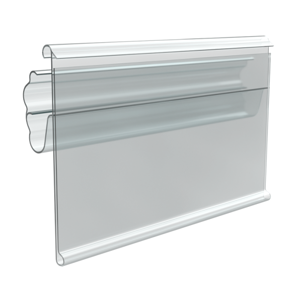 sk_Ценникодержатель двухпозиционный LST60 длина 100мм, Прозрачный