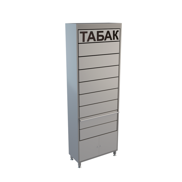 sk_Диспенсер сигаретный ЛДСП, 8 полок по 10 видов, 731х420(320)х2014