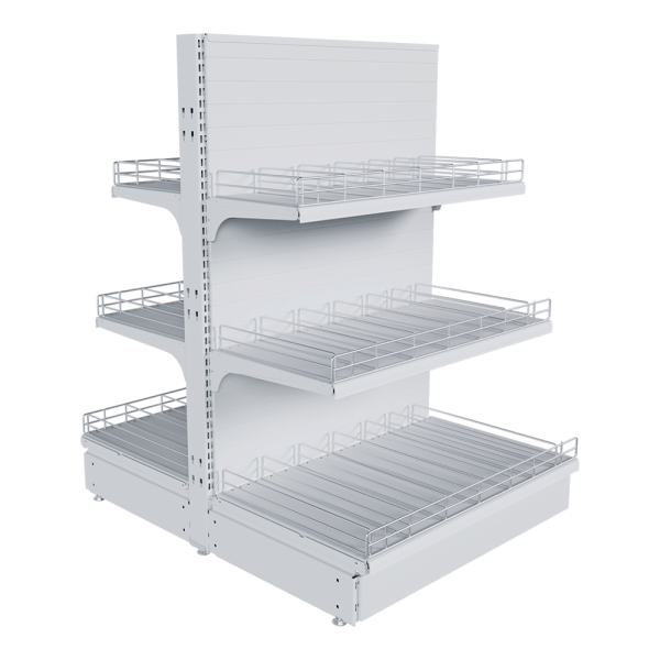 sk_НАБОР стеллаж 25 70 ГЛУХОЙ островной 1200х800х500 6 полок, ограничители, разделители, ценник