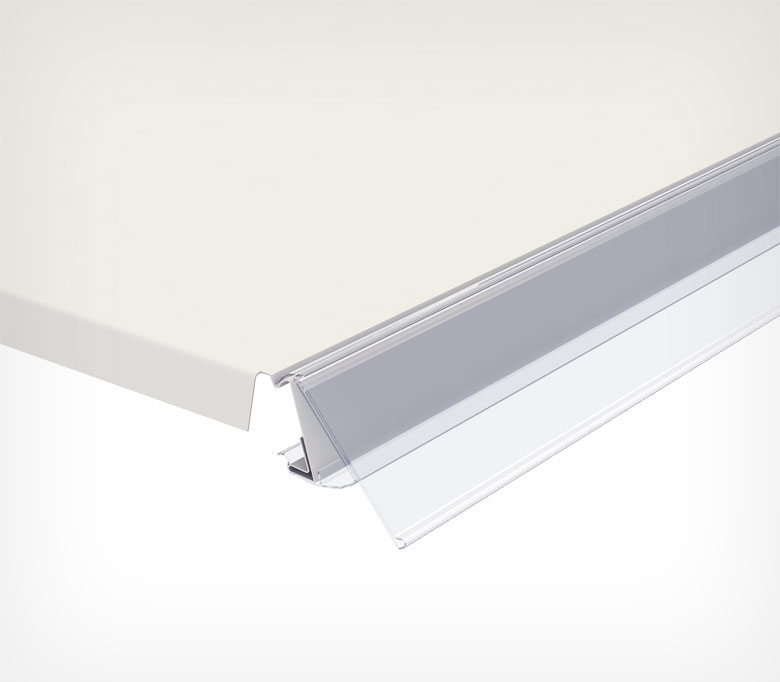 03_Ценникодержатель полочный LP39 длина  1238 мм ПРОЗРАЧНЫЙ