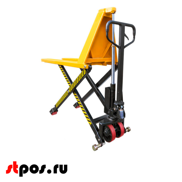 00_Гидравлическая тележка с ножничным подъемом, грузоподъемность 1000кг, габариты вил 1140х520мм