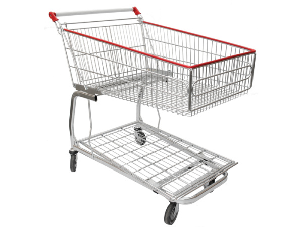 1_Тележка грузовая с поддоном STM125 до 200кг, цинк, Красный