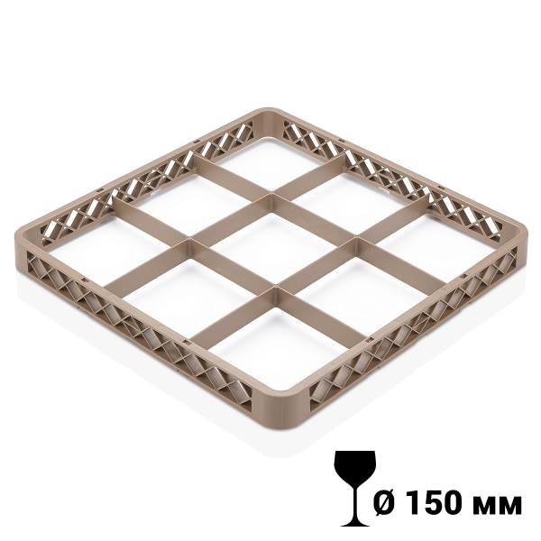 01_Надстройка для кассеты 9 секций 500х500мм, Бежевый