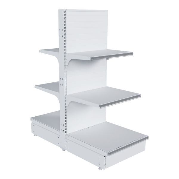 stpos_НАБОР стеллаж 25 70 ГЛУХОЙ островной 1200х500х500 6 полок, ценникодержатели