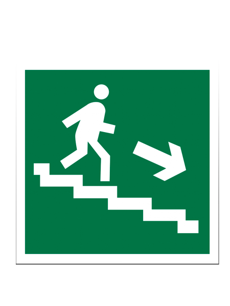 sk_Наклейка Выход направо вниз 200х200мм