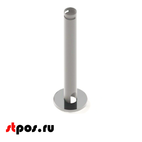 00_Стойка базовая 350 мм, d51 мм, отверстия под провода 60х24 мм, RAL7035, Светло-серый