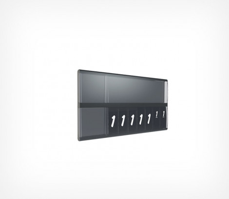 1_Кассета цен формата A7L с блокнотом BRUSH корпус ЧЕРНЫЙ, блокнот ЧЕРНЫЙ