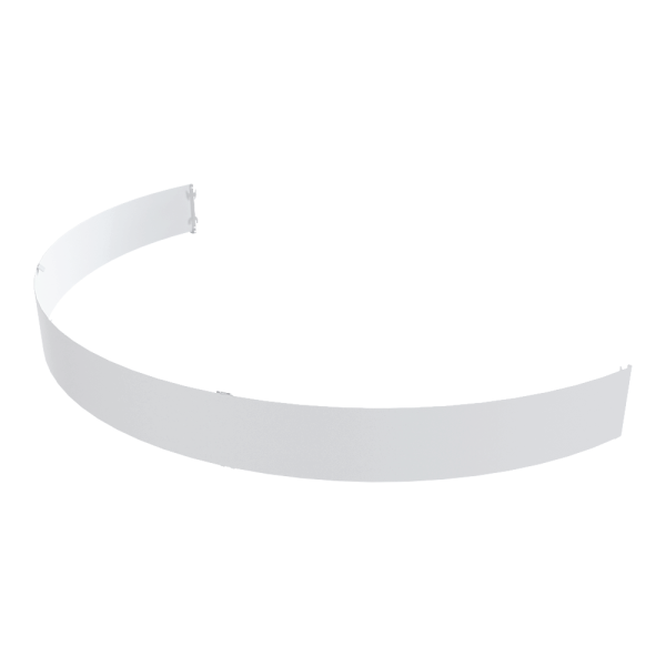 sk_Плинтус торцевой полукруглый база 500 мм (25 серия), Глянец, RAL9016 Белый